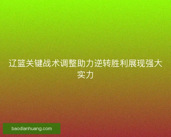 辽篮关键战术调整助力逆转胜利展现强大实力